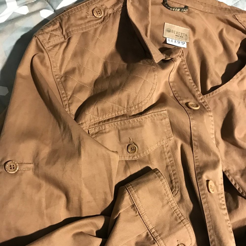 Beretta Sport Italian Made Cotton Shooting / Safari Jacket, Swing Back